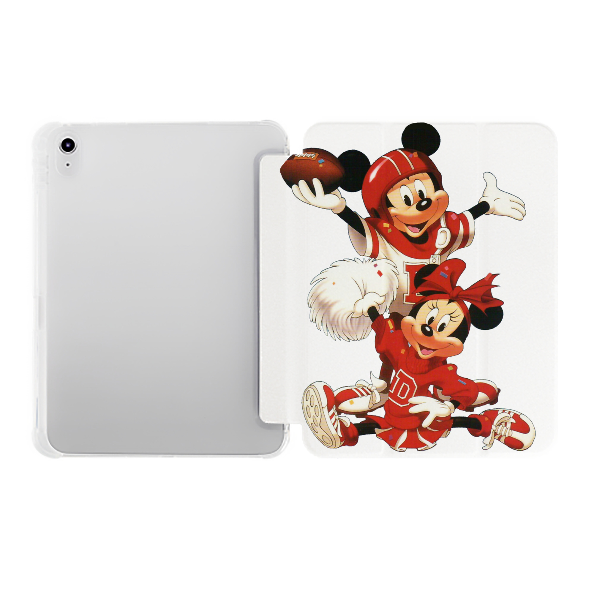 （画像用） ミッキーマウス Mickey Mouse IPad ケース ペン収納付き 三つ折りスタンド PUレザー×シリコン 対応機種9.5/10.5/10.9インチ